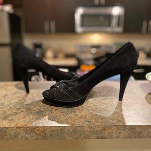 Antonio Melanie beautiful Black sued leather heels